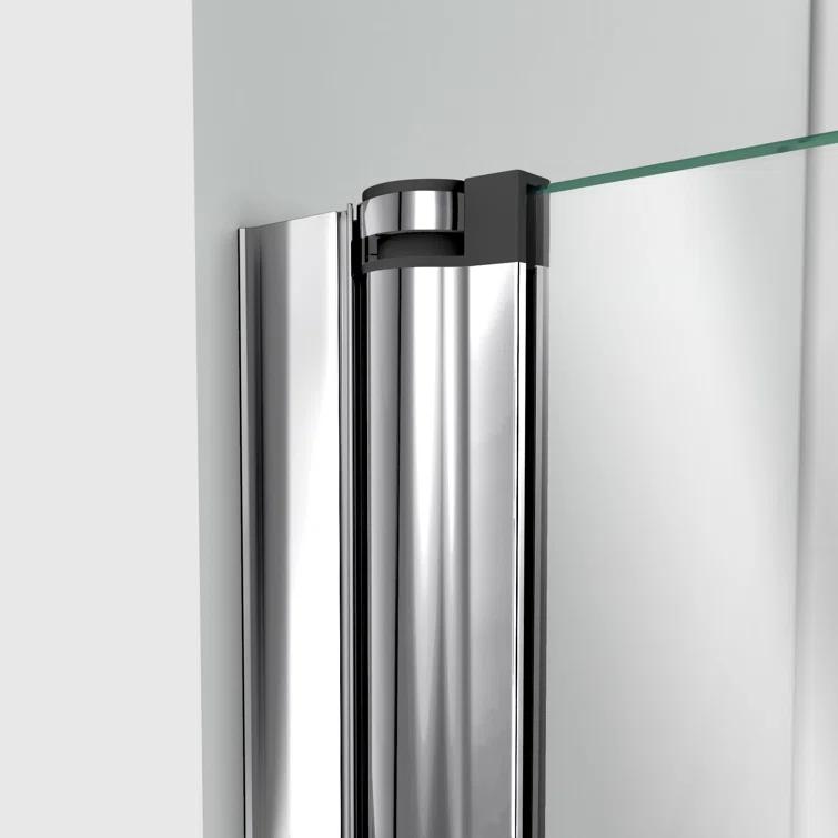 DreamLine Aqua Fold 32" W x 72" H Frameless Square Hinged Shower Enclosure with Base Included DL-6529C-88-01