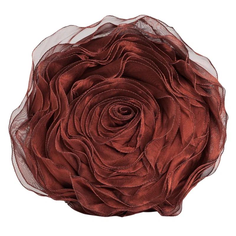 Saro Rose Collection Reversible Throw Pillow