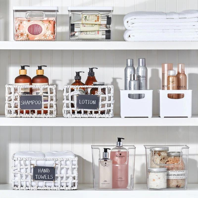 mDesign mDesign Plastic Bathroom Storage Organizer Bin with Open Front
