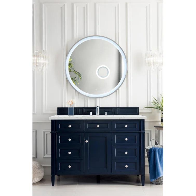 James Martin Vanities Brittany 48" Victory Blue Single Vanity w/ 3 CM Ethereal Noctis Quartz Top