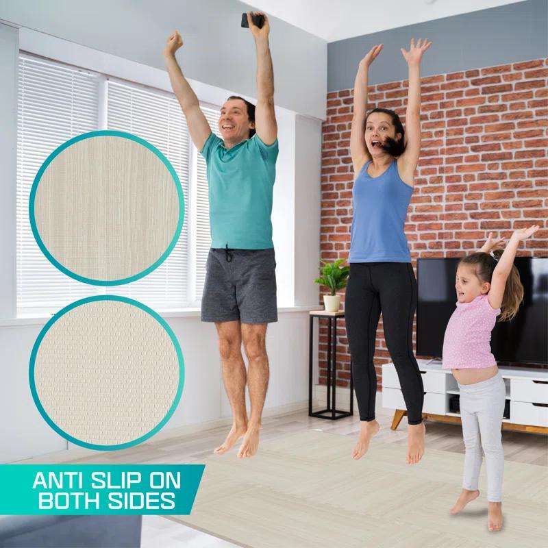 Bme Premium 24'' L x 24'' W x 0.45'' EVA Interlocking Foam Floor Tiles, Non-Slip Gym Mats for Muti-use