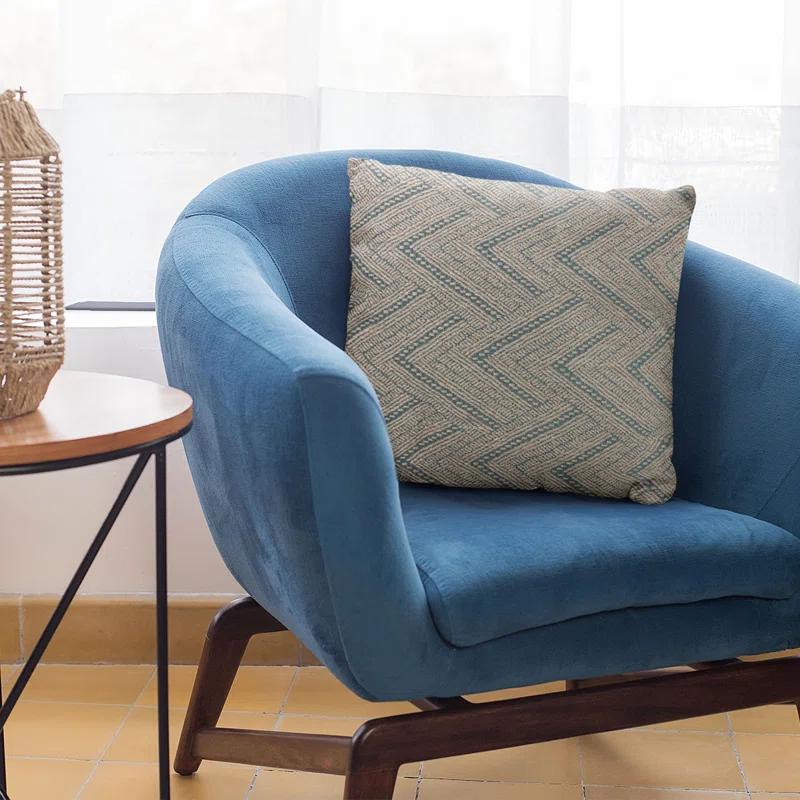 Plutus Brands Triangles Geometric Linen Indoor/Outdoor Reversible Throw Pillow