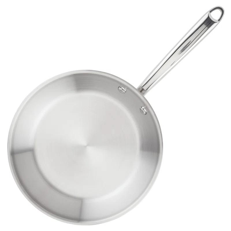 Rachael Ray Rachael Ray Professional Stainless Steel Induction Frying Pan / Skillet, 10 Inch, Silver