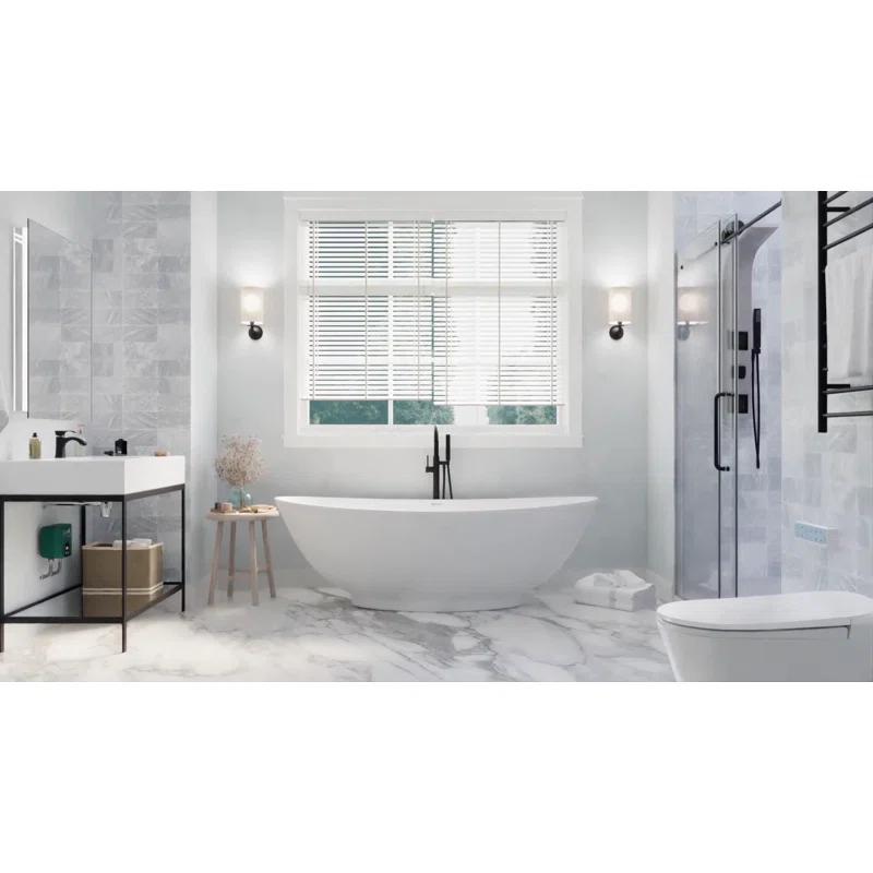 ANZZI FT-AZ098 Chand Series 67'' x 32'' Freestanding Soaking Acrylic Bathtub