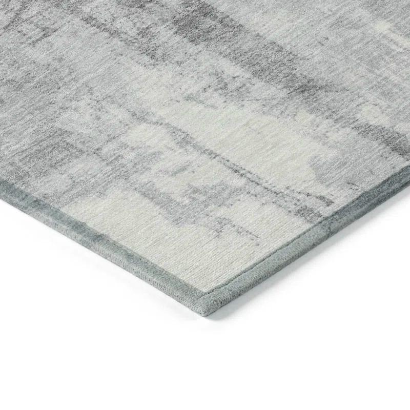 Machine Washable Indoor/Outdoor Chantille ACN1714 Gray Rug