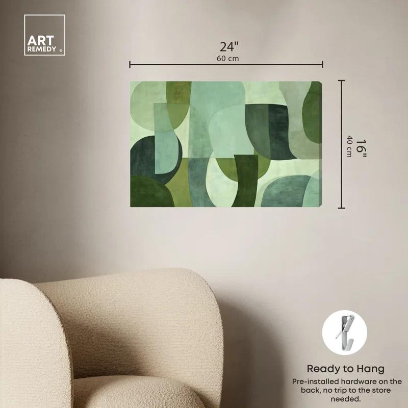Art Remedy Tualipa Green Abstract Wall Art by Art Remedy