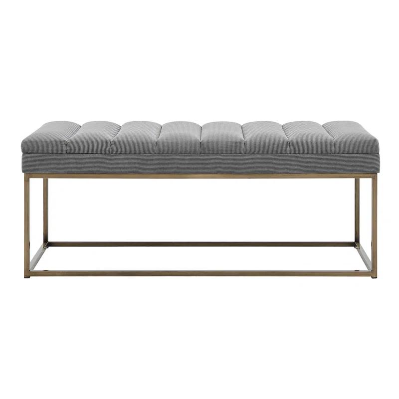 Everly Quinn Georgenia Polyester Upholstered Bench