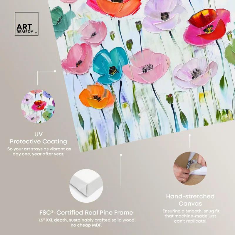 Art Remedy Summer Blooms II Canvas Soft Floral Art by Art Remedy