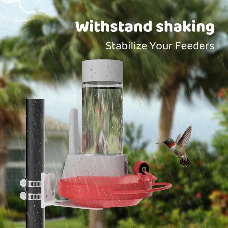 Birdfy NETVUE Birdfy Hummingbird Feeder with 2 Cameras Solar Powered - Dual Smart Cams, 2K HD Wireless for 2 Angels Close-up Bird Watching Outdoor, Instant Notifications (20Oz) (Hum Duo AI Solar)