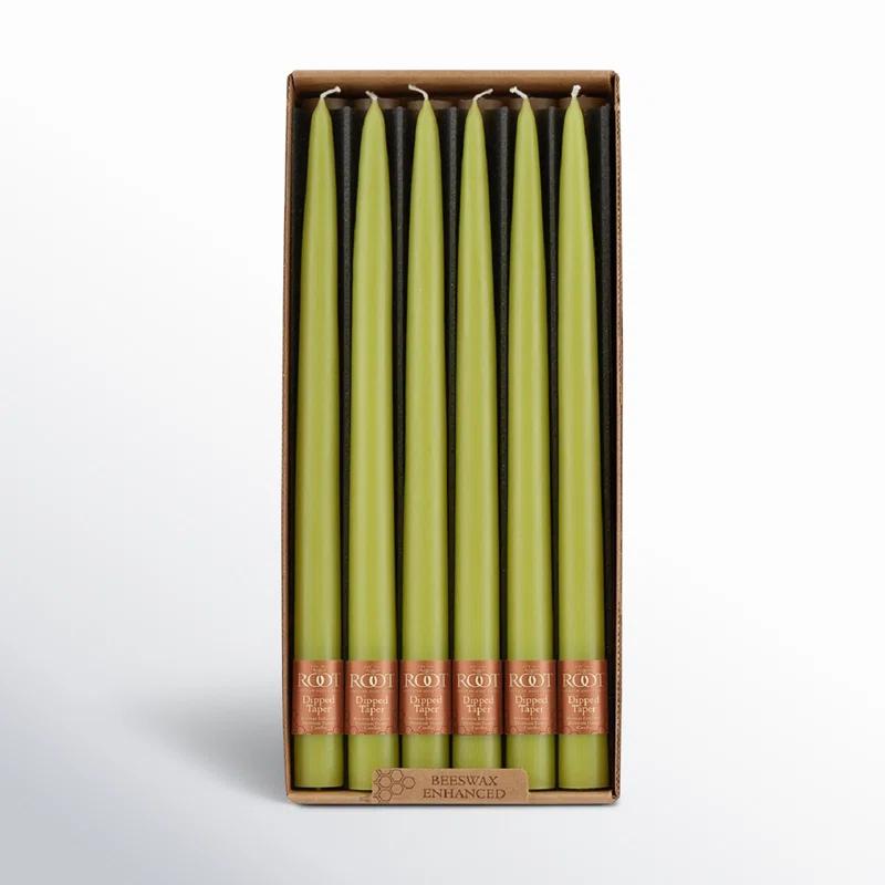 12 Piece Unscented Taper Candle Set