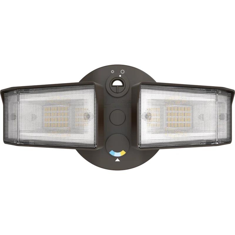 Lithonia Lighting 2 - Head Hardwired Dusk to Dawn Outdoor Security Flood Light