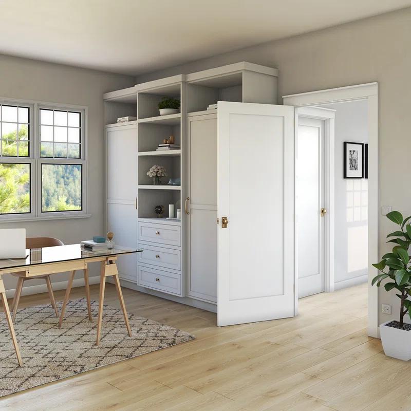 EightDoors 80'' Solid Wood Paneled Slab Door