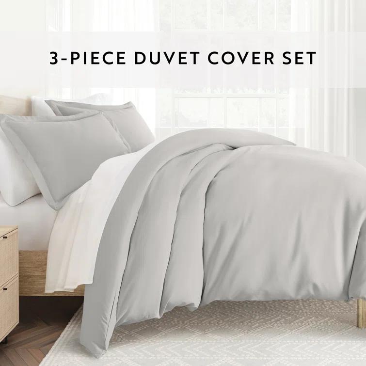 IEnjoy Home Super Soft Double Brushed Duvet Cover Set