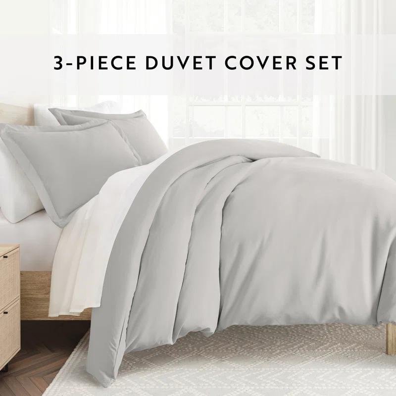 IEnjoy Home Super Soft Double Brushed Duvet Cover Set