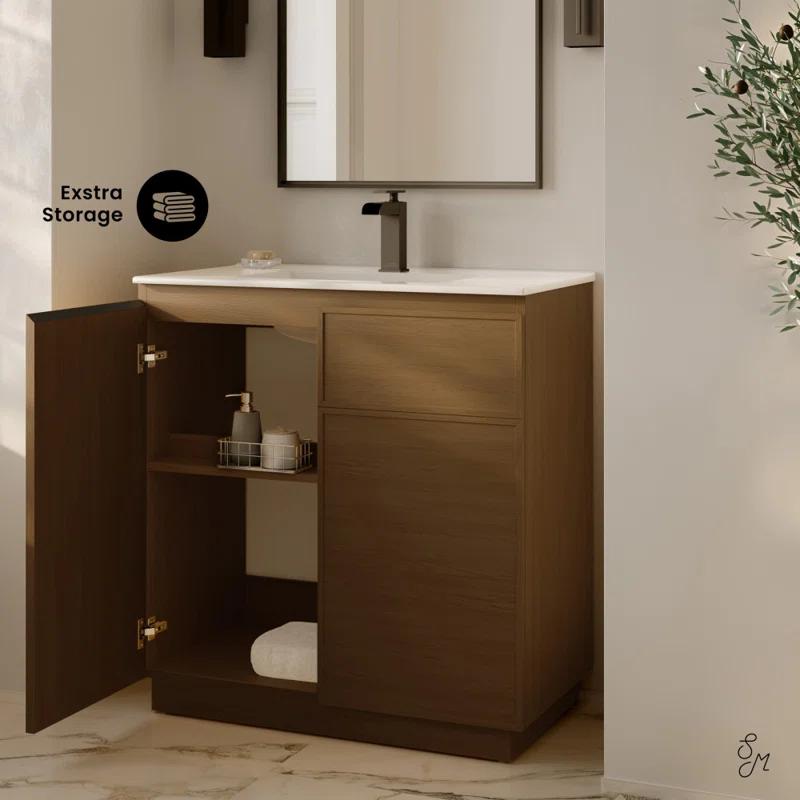 Swiss Madison St. Tropez 36" Freestanding Bathroom Vanity With Sink Top