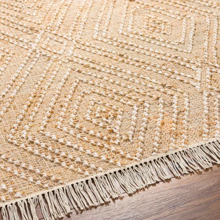 Birch Lane™ Sal Geometric Flatweave Area Rug in Khaki