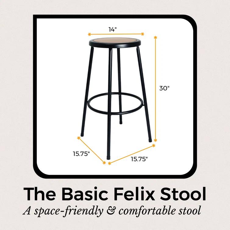 Hampden Furnishings Felix Steel Stool, Assembly Ready
