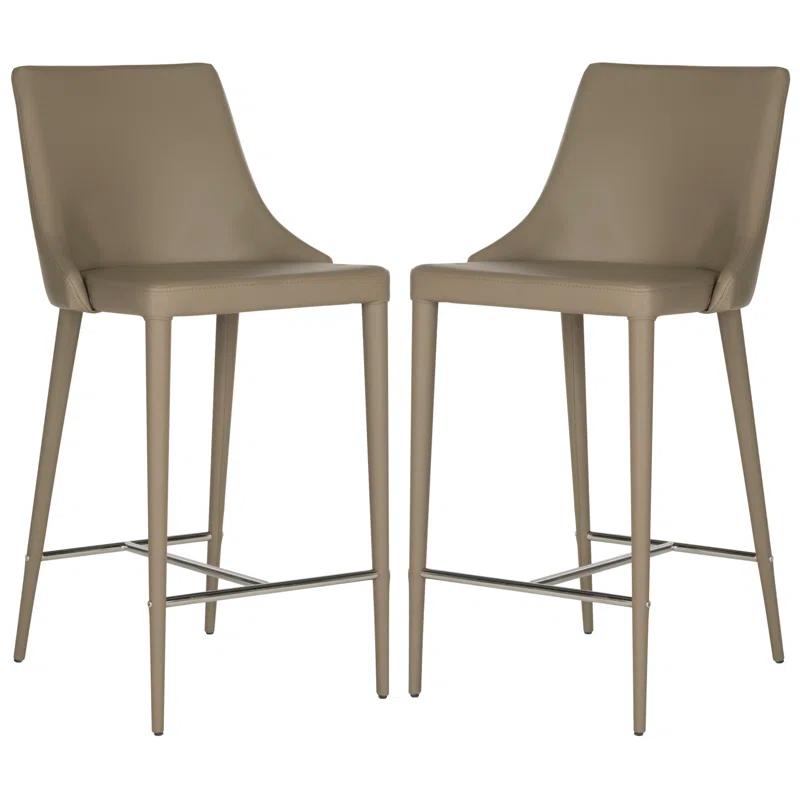 Wrought Studio™ Bohy Upholstered Counter Stool with Metal Frame (Set of 2)