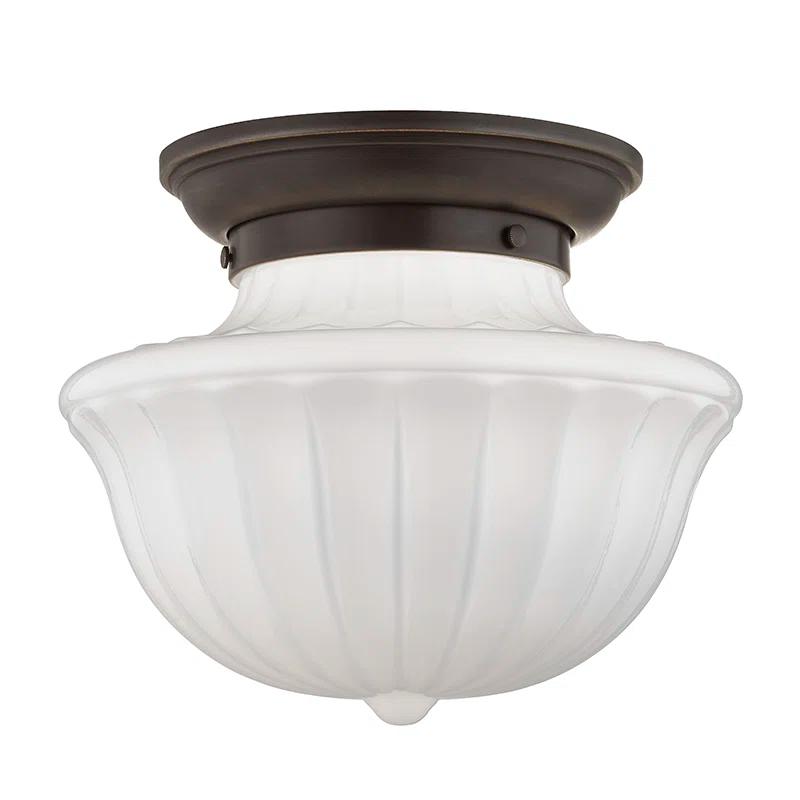 Maisie Single Light Glass Semi Flush Mount