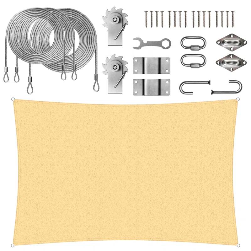 ColourTree Waterproof 7' x 12' Rectangle Shade Sail