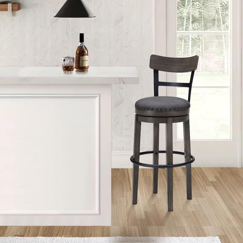 Red Barrel Studio® Obdulio Swivel Upholstered Counter Stool