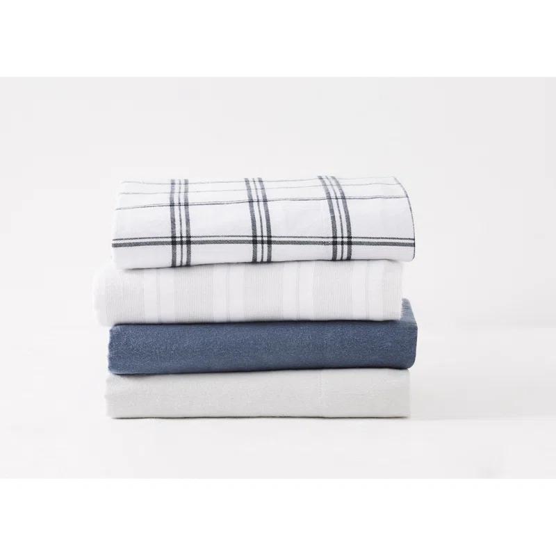 Truly Soft Traditional Cozy 100% Cotton Standard Plaid Sheet Set
