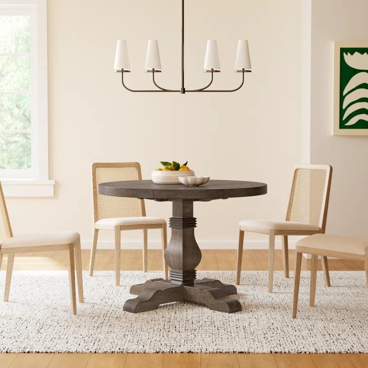 Kinston Solid Wood Pedestal Dining Table
