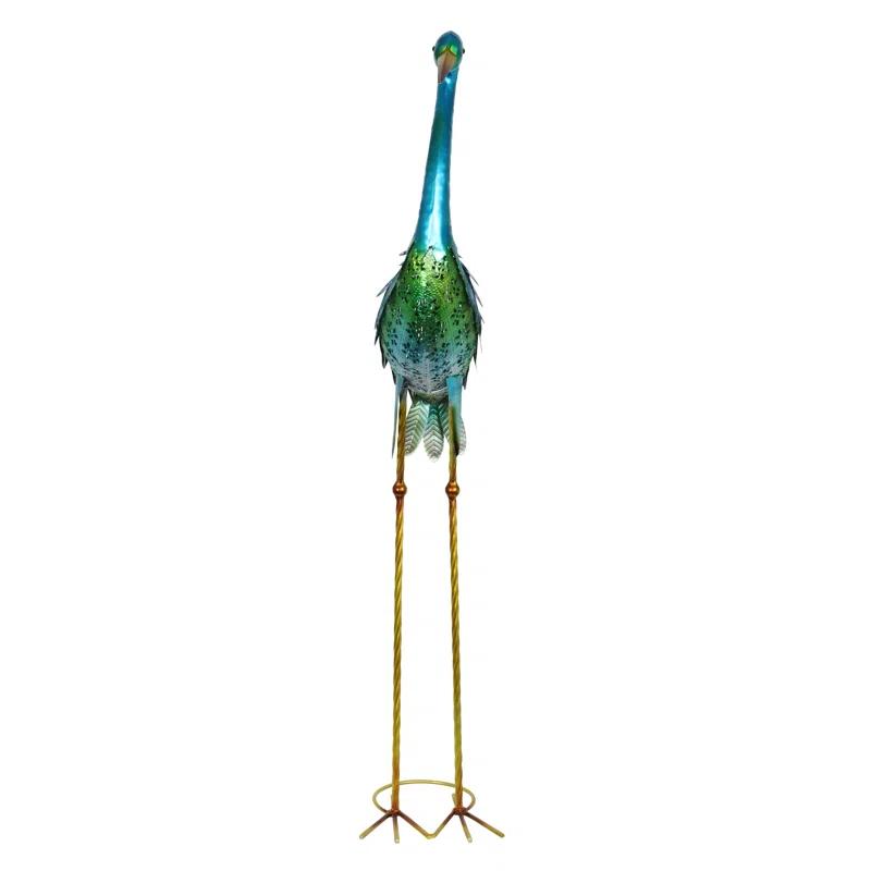 Exhart Exhart Metallic Coastal Crane Garden Statue, 14 by 38 Inches