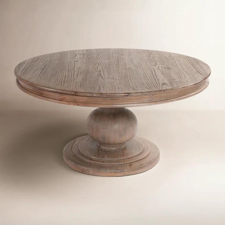 Birch Lane™ Dadeville Pine Round Solid Wood Dining Table