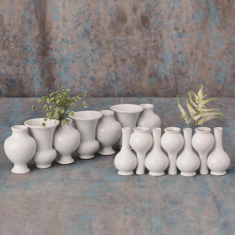 Studio A Home Chinoise Linear Bud Vase-White Crackle