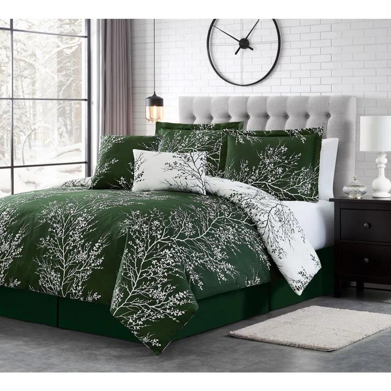 Spirit Linen 6-Piece Foliage Reversible Comforter Set