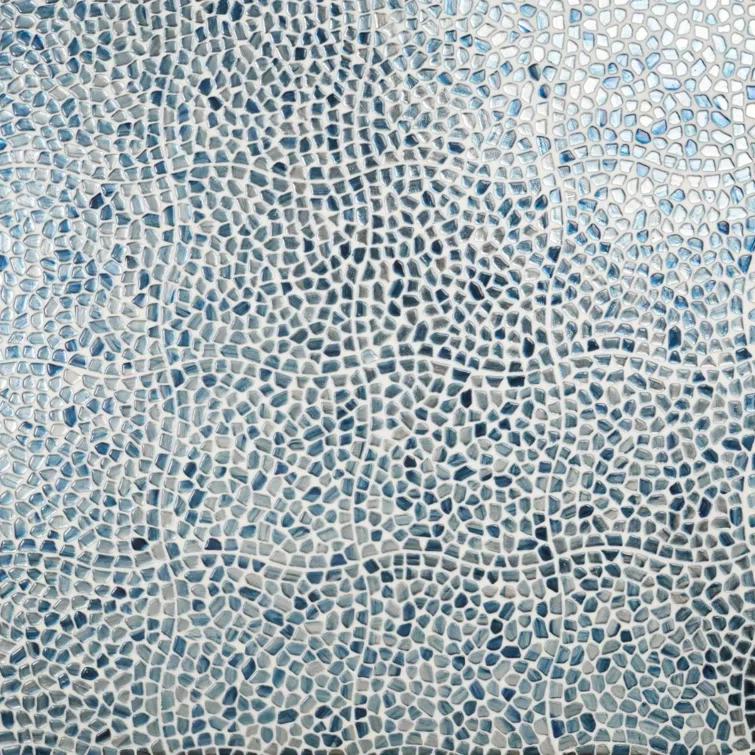 Bond Tile Fractal Pebble 11.88 in. x 11.88 in. Polished Glass Wall Mosaic Tile (0.98 Sq. Ft. / Each) | Wayfair