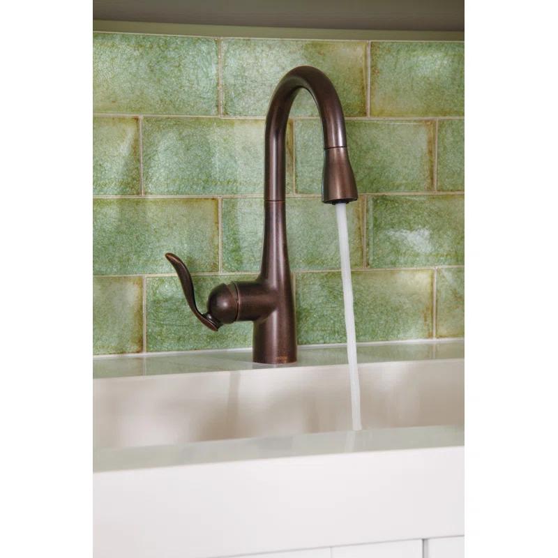 Moen Moen Arbor One Handle High Arc Pulldown Bar Faucet with Reflex Technology 5995ORB