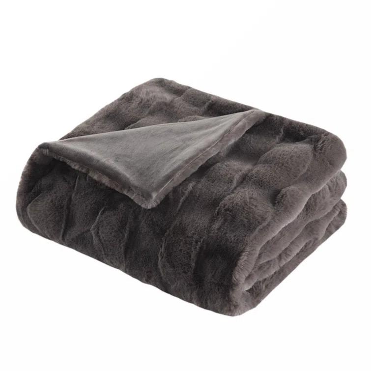 Madison Park Vivienne Faux Fur Throw