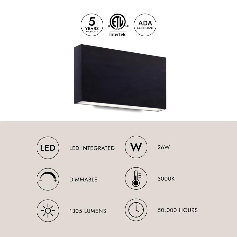 Kuzco Lighting Mica Aluminum LED Flush Mounted Sconce