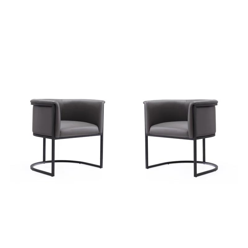Ceets Bali Saddle And Black Faux Leather Dining Chair (Set Of 2) (Set of 2)