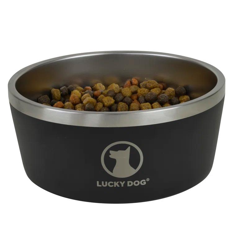 Lucky Dog Lucky Dog INDULGE 8 Double Wall Stainless Steel Dog Bowl