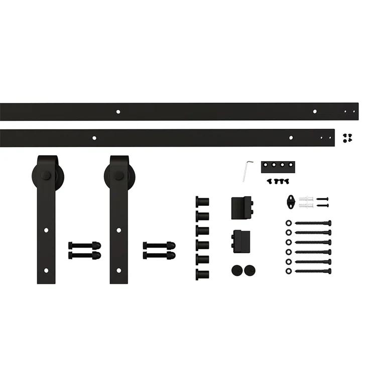 TMS 84'' Solid Wood Paneled Painted with Installation Hardware Kit Barn Door