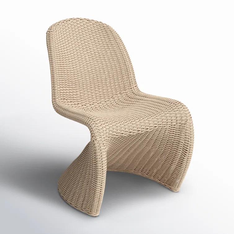 Joss & Main Daughtery Wicker Outdoor Dining Side Chair