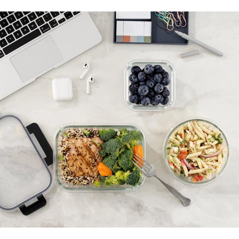 JoyJolt 24-Piece Glass Food Storage Container Set with Leakproof Lids