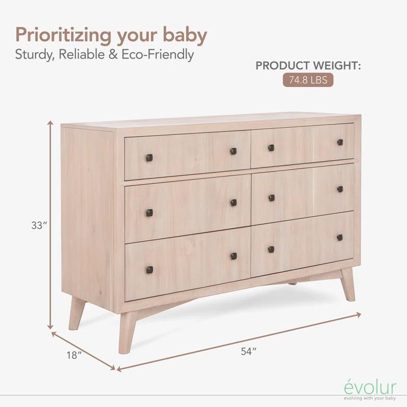 Evolur Antilia Kids 6 - Drawer Dresser