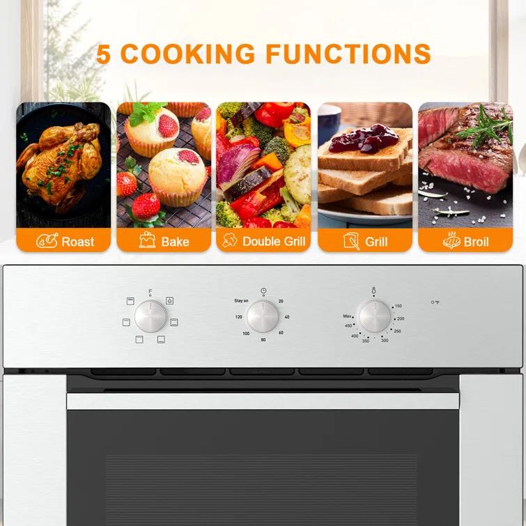 GASLAND 24" 2.3 cu. ft. Electric Single Wall Oven With 6 Cooking Functions ES606MS