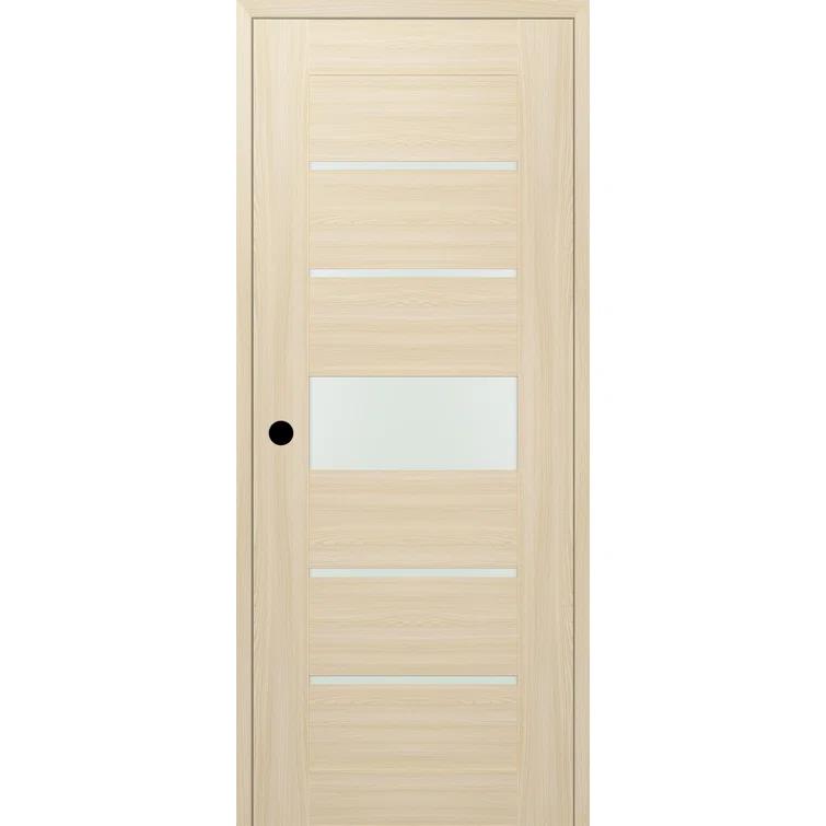 Belldinni Avon 07-06 DIY-Friendly Manufactured Wood Frosted Glass Paneled Interior Single Swing Door