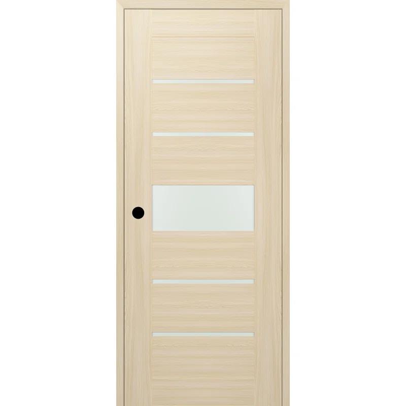 Belldinni Avon 07-06 DIY-Friendly Manufactured Wood Frosted Glass Paneled Interior Single Swing Door