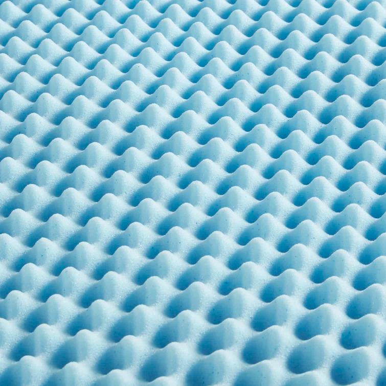 Madison Park 1.5" Gel Memory Foam All Season Reversible Cooling Mattress Topper