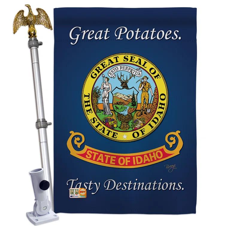 Breeze Decor Double Sided 40'' H x 28'' W Polyester Flag Set