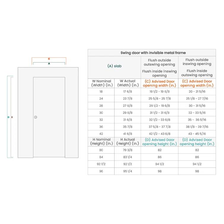 Belldinni Invisible Frameless Door Manufactured Wood Solid Core Regular Interior Door & Reviews | Wayfair