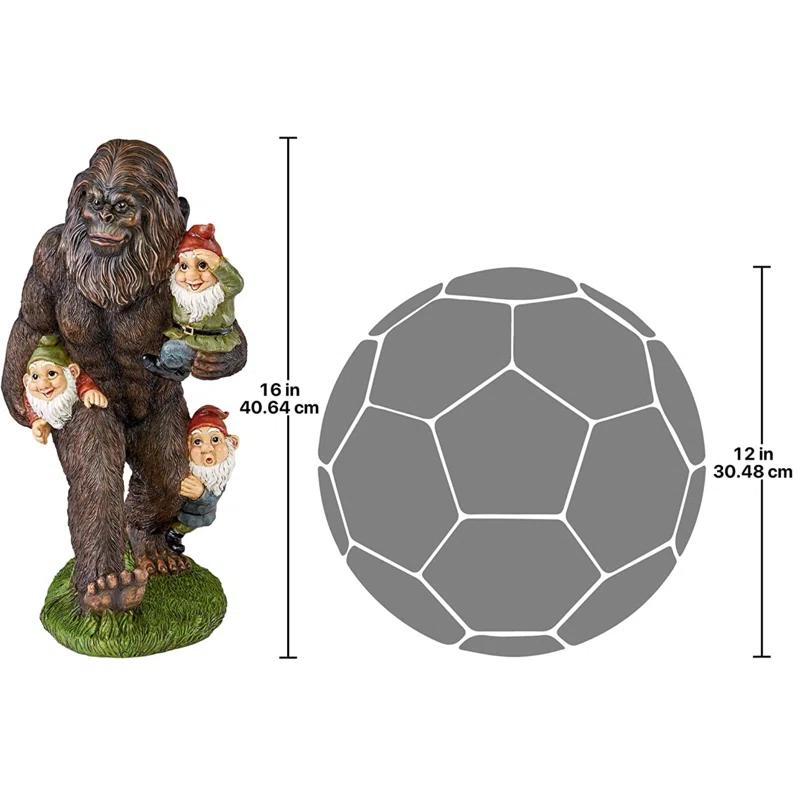 Schlepping the Garden Gnomes Bigfoot Statue