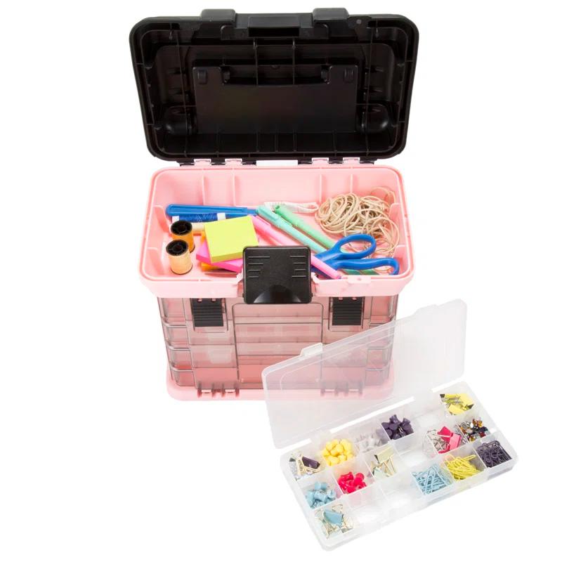 Stalwart Stalwart Portable Tool Box - Small Parts Organizer and Customizable Compartment for Hardware, Crafts