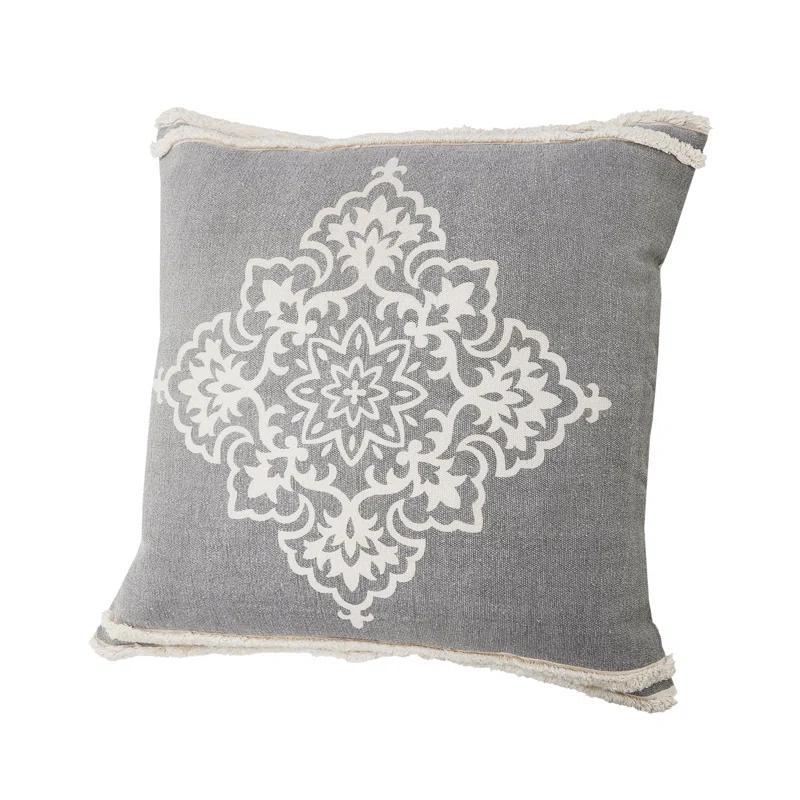 Rajani Home Dahlia Textured Cotton Throw Pillow